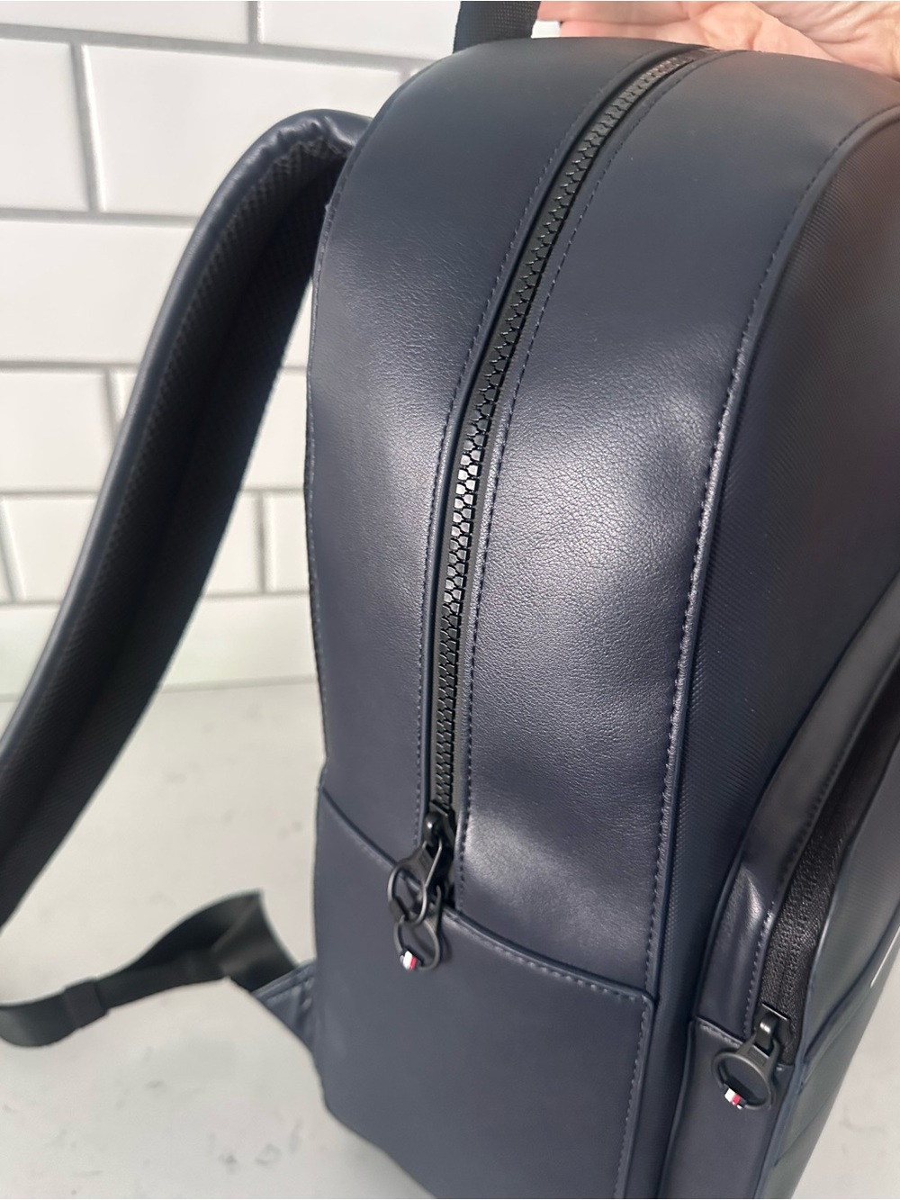 Tommy Hilfiger Navy Backpack with Red & White Accent Stripe - Picture 3 of 9